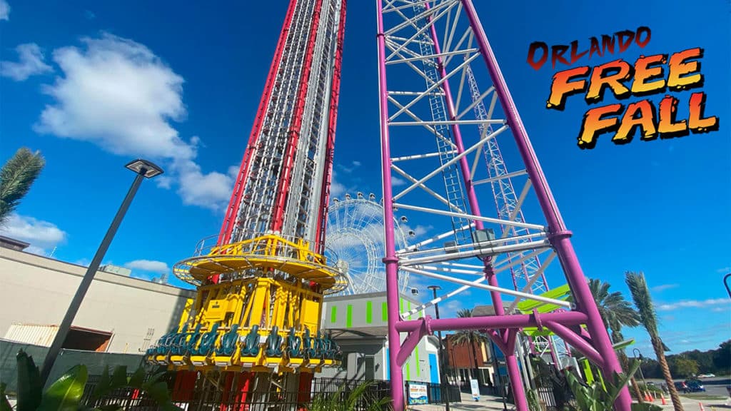 A foto apresenta o Orlando FreeFall, uma das novas atrações do Icon Park.