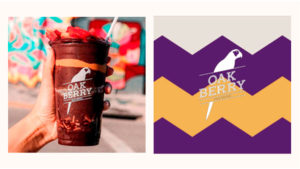 A foto apresenta a nova campanha global da Oakberry.