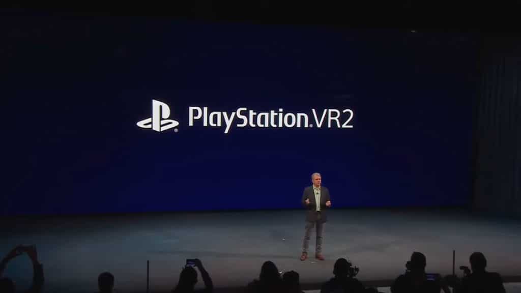 A foto mostra o evento de apresentação do PlayStation VR2.