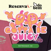 A foto apresenta a nova coleção da Reserva com Do Bem.
