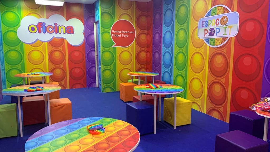 Espaço Pop It no Shopping Metrô Santa Cruz.