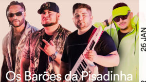 A foto apresenta a capa da música de Os Barões da Pisadinha, de Spotify Singles de verão.