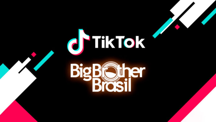 A foto apresenta o logo do BBB ao lado do TikTok, novo patrocinador do BBB22.
