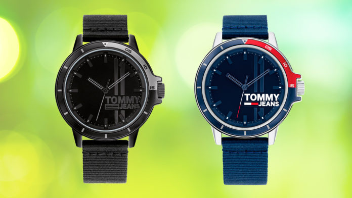 A foto apresenta os dois novos relógios ecológicos da Vivara com Tommy Hilfiger.