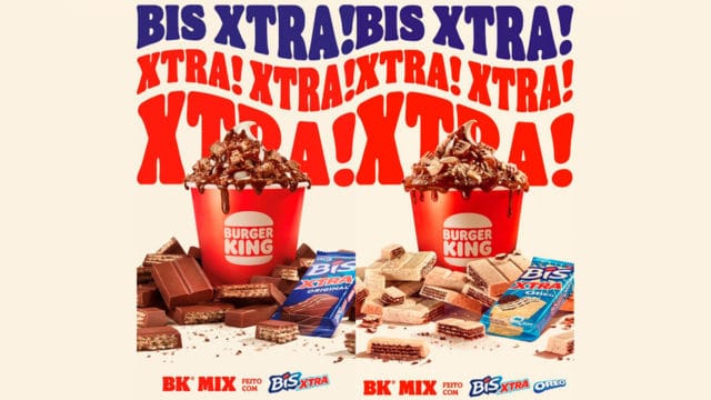 A foto apresenta as novas sobremesas do Burger King de Bis XTRA.