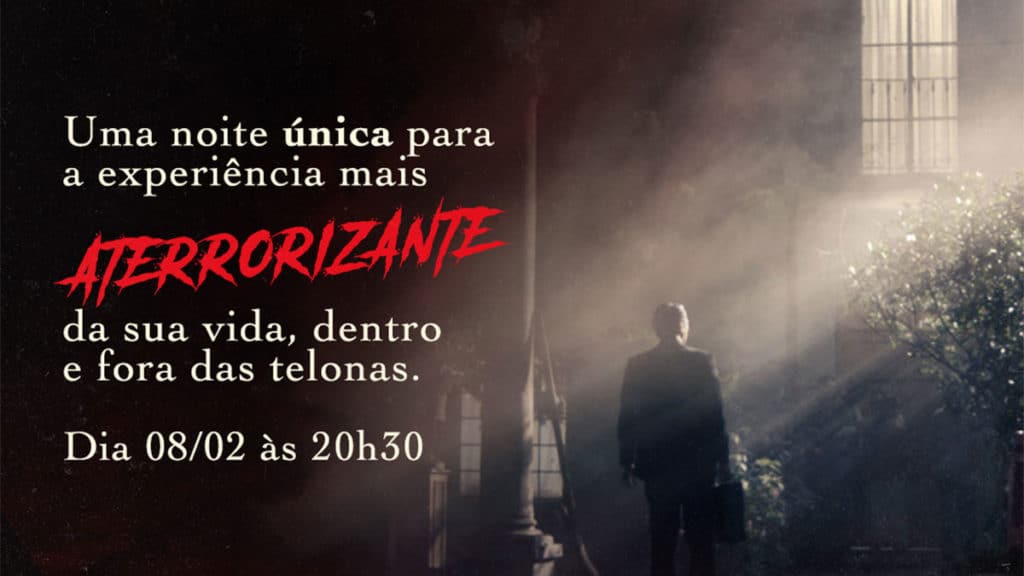 A foto apresenta o evento de terror do Cinemark.