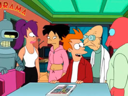 Frame de Futurama, que irá voltar com novos episódios.