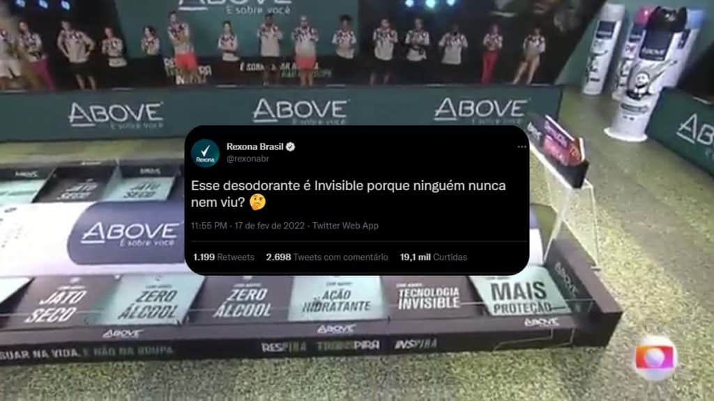 Rexona cutuca Above no Twitter após prova do líder no BBB 22