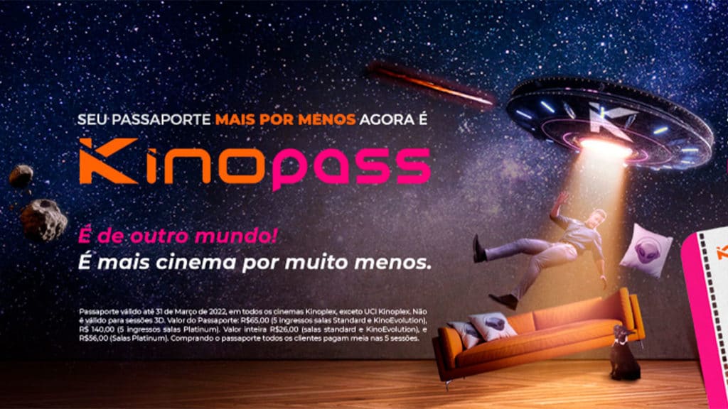 A foto apresenta as novas promoções do Kinoplex, com ingressos a partir de R$ 10.