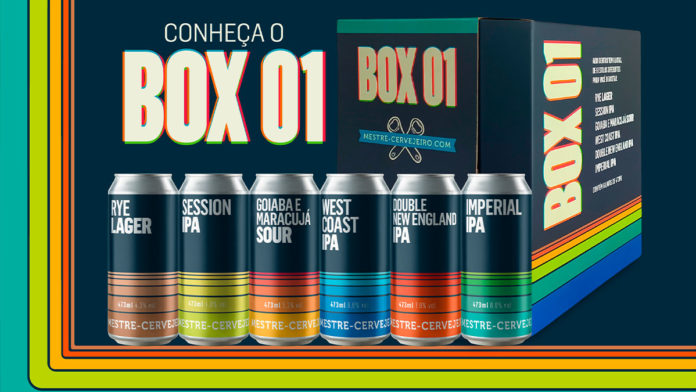 A foto apresenta o kit degustação do Mestre-Cervejeiro.