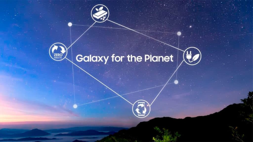 samsung-redes-de-pesca-celulares A foto apresenta o projeto Galaxy for the Planet da Samsung, que irá produzir novos celulares feitos a partir de redes de pesca recicladas.