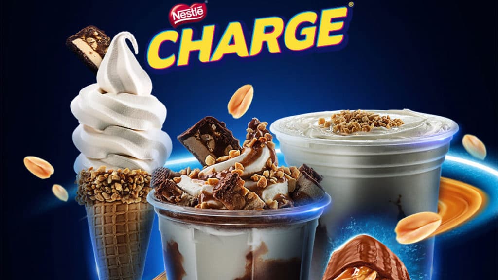 A foto apresenta as novas sobremesas do Girafas com Charge.