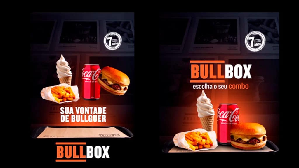 A foto apresenta o novo combo de almoço do Bullguer.