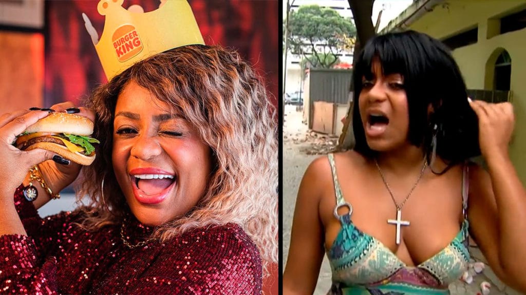 burger-king-garota-da-laje A foto apresenta a Garota da Laje na campanha do Burger King e no meme original.