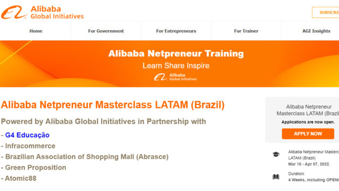 Grupo Alibaba promove treinamento gratuito para apoiar empreendedores