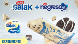 A foto apresenta o novo La Mus de Galak + Negresco do Subway.