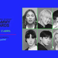 A foto apresenta o banner do 64ª edição do Grammy Awards na TNT.