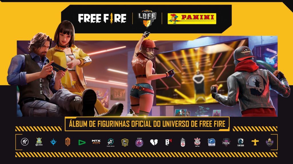 Álbum de figurinhas Garena Free Fire