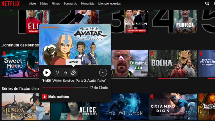 Netflix adiciona botão de “Amei” para avaliar conteúdos do catálogo