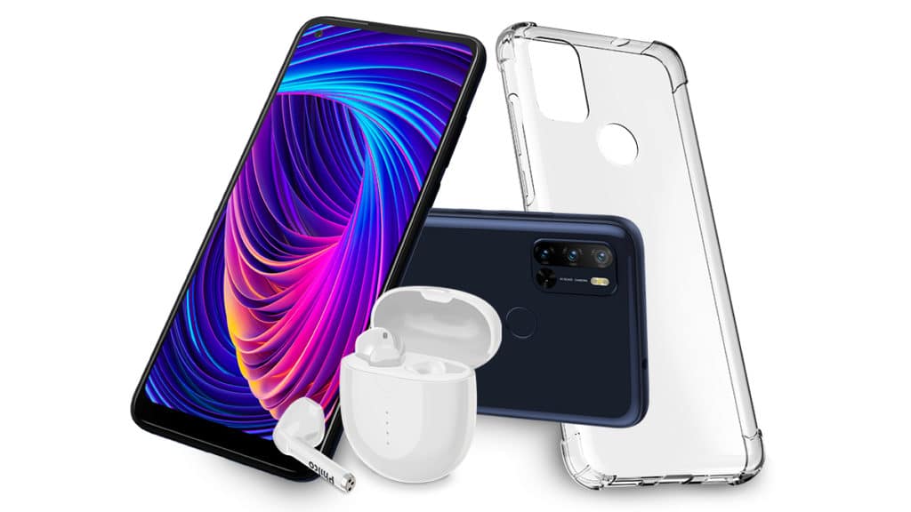 Philco HIT P13 acompanhado do fone bluetooth e case transparente
