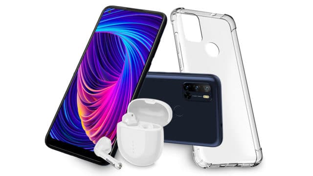 Philco HIT P13 acompanhado do fone bluetooth e case transparente