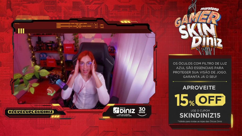 gkpb-oticas-diniz-skin-diniz Óticas Diniz promovem "Maratona Gamer Skin Diniz" na Twitch