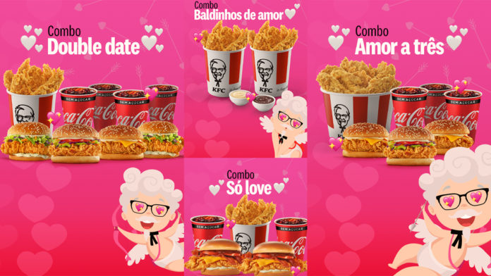 KFC traz promoções, combos personalizados e dicas amorosas do Cupido Coronel no Dia dos Namorados