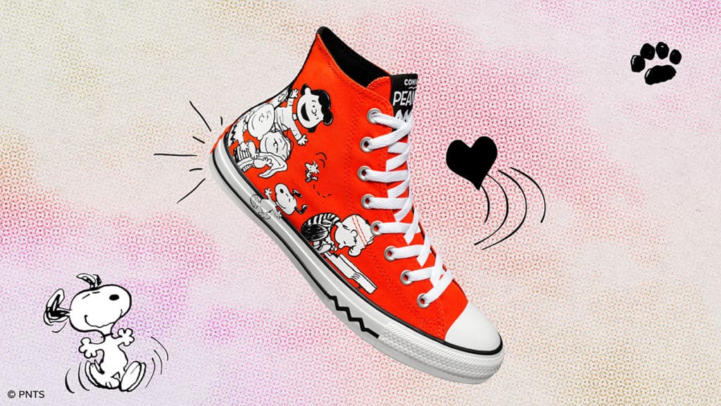 Converse traz Peanuts em nova linha com Snooby, Charlie Brown e sua turma
