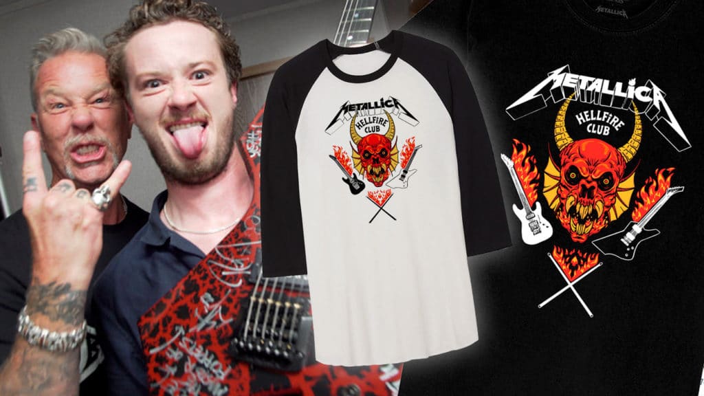 Coleção de camisetas Metallica x Stranger Things precisa chegar no BR