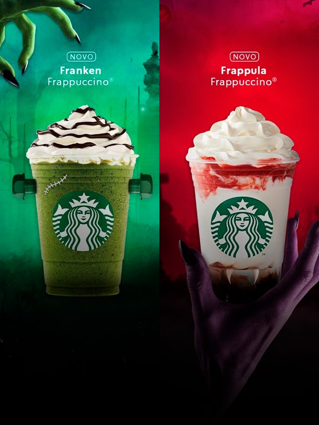 Starbucks lança sabores de Halloween Frappula e Franken Frappuccino