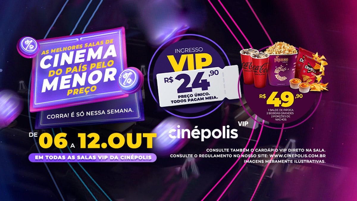 Cinépolis terá salas VIP com preço único de R$ 24,90 - GKPB - Geek  Publicitário
