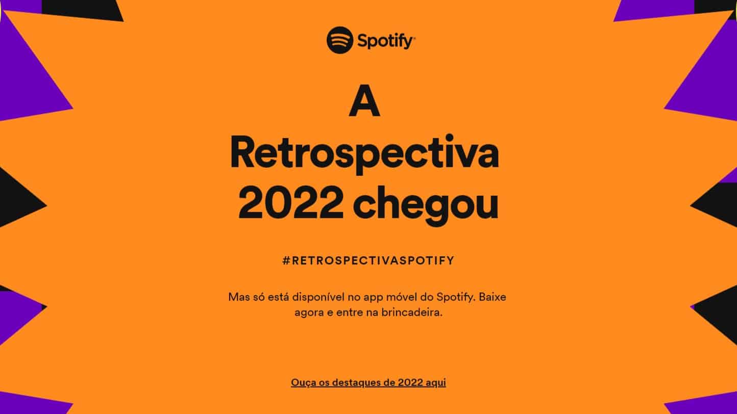 Retrospectiva Spotify 2022: Saiba como fazer a sua e descobrir o que você  mais ouviu! - Hugo Gloss
