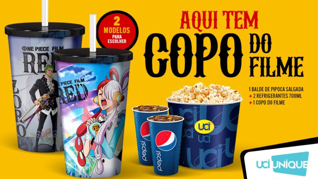 UCI Traz Copos Personalizados Com Personagens Do Filme One Piece Film 