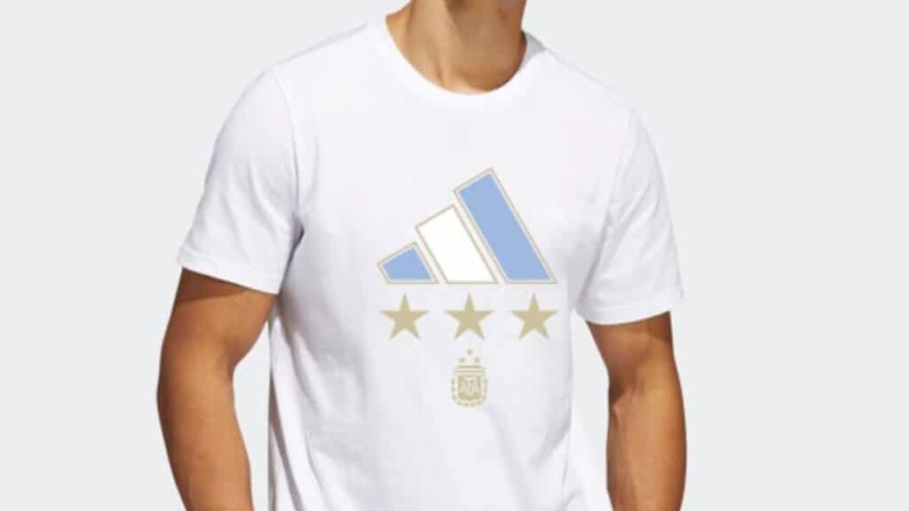 Adidas vende camiseta especial da Argentina com 3 estrelas por mais de R$ 500