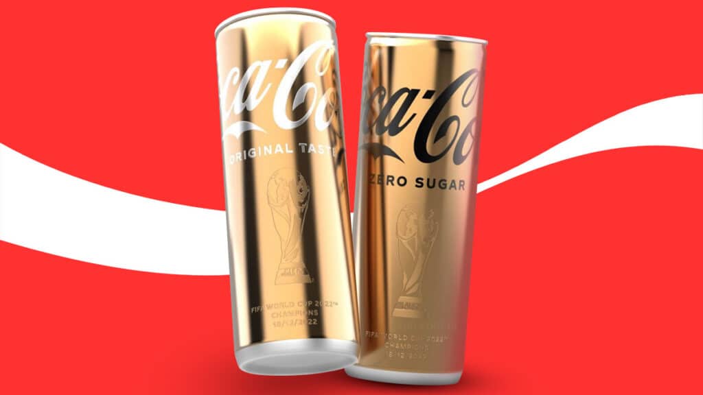 Coca lança lata comemorativa para celebrar a vitória da Argentina na Copa