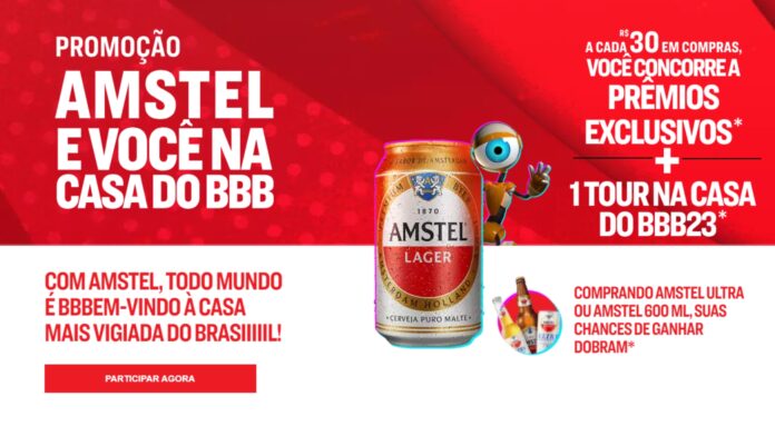 Promoção Amstel e você na casa do BBB23