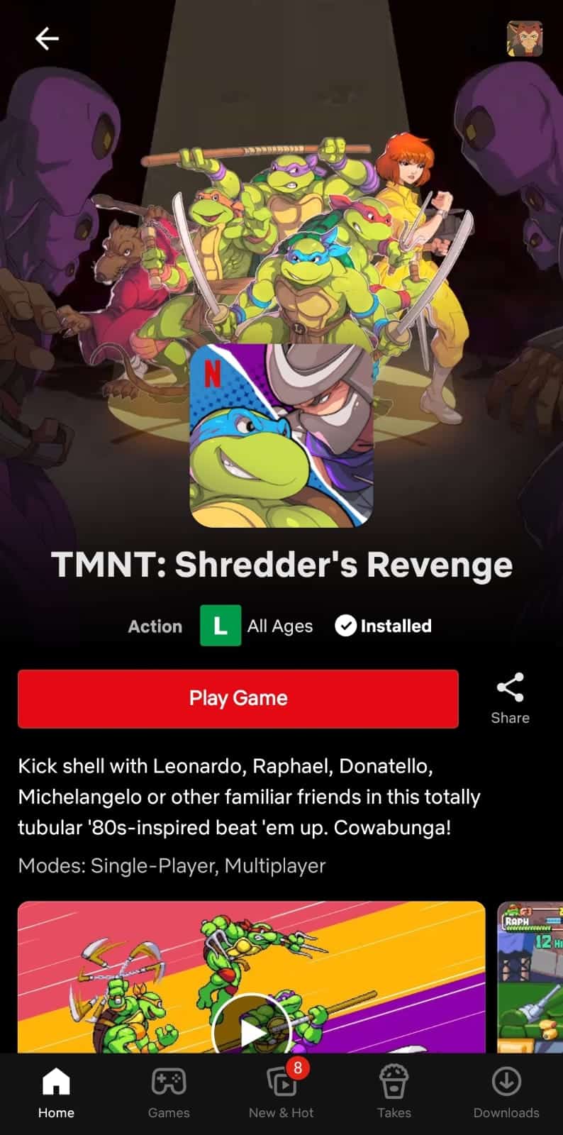 Netflix adiciona game das Tartarugas Ninja à sua linha de jogos