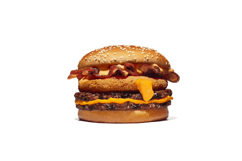 Burger King lança Mega Stacker Cheddar Empanado