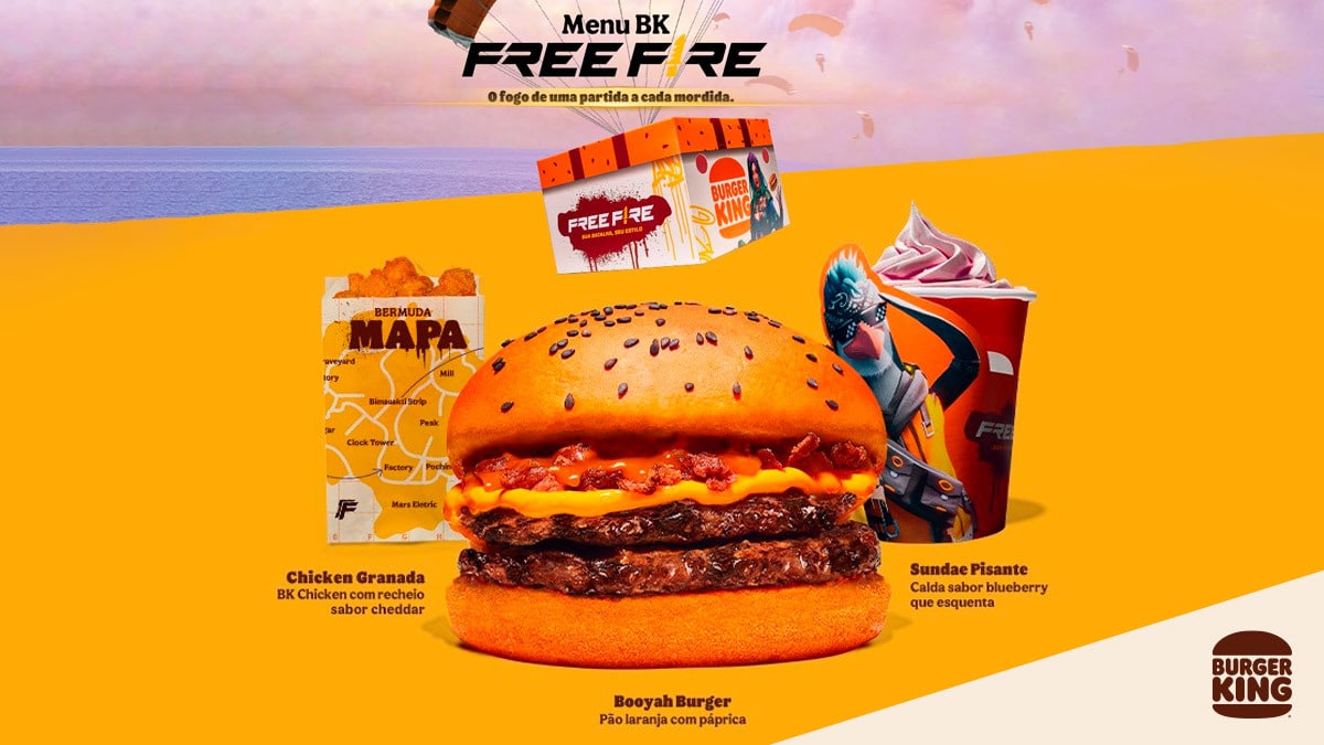 Burger King lança combo Free Fire - Drops de Jogos