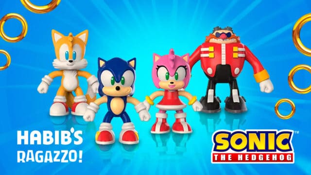 Habib’s e Ragazzo lançam brindes do Sonic