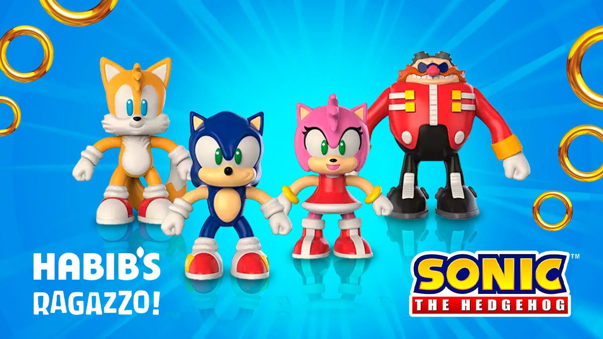 Kit 2 boneco da turma sonic