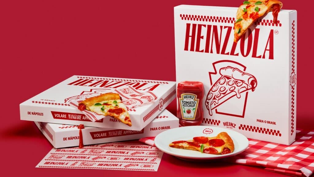 Heinz cria borda de pizza com ketchup