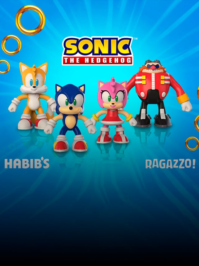 Sonic chega ao Habib's e ao Ragazzo com colecionáveis inéditos