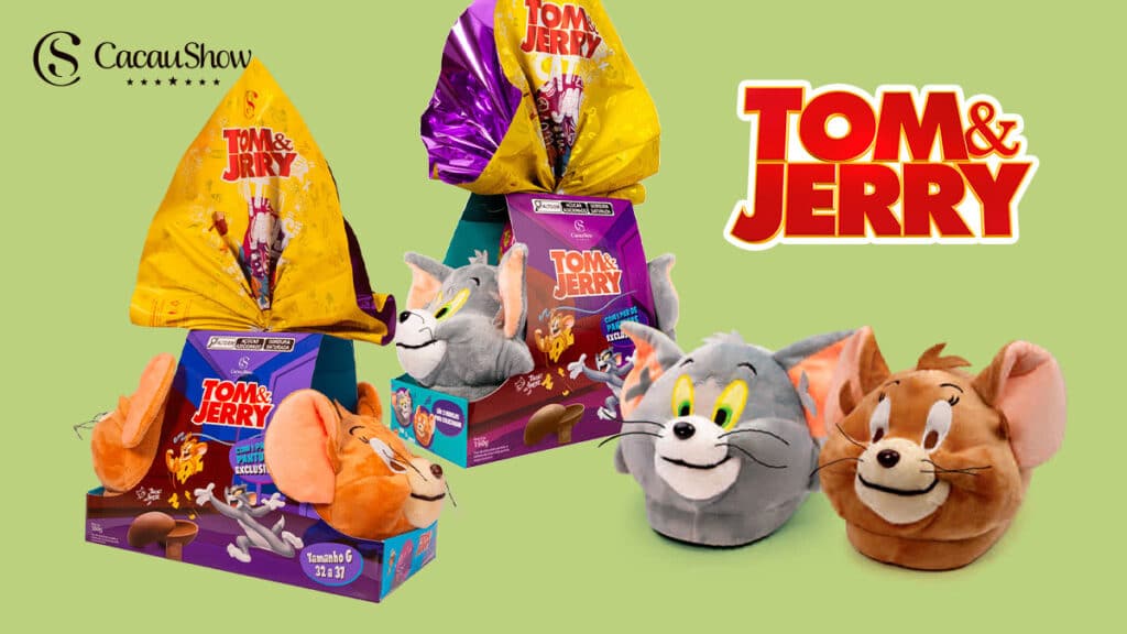 Tom & Jerry se juntam nos ovos de Páscoa da Cacau Show