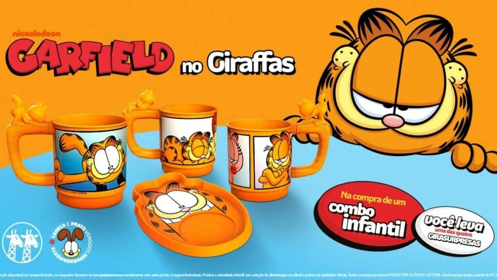 Giraffas Lan A Brindes De Garfield Gkpb Geek Publicit Rio