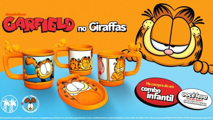 Giraffas lança brindes de Garfield
