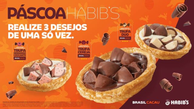 Habib's lança esfihas de Páscoa em parceria com Brasil Cacau