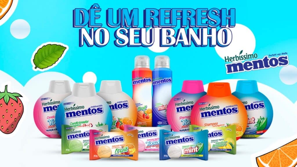 Mentos ganha linha exclusiva de cuidados pessoais