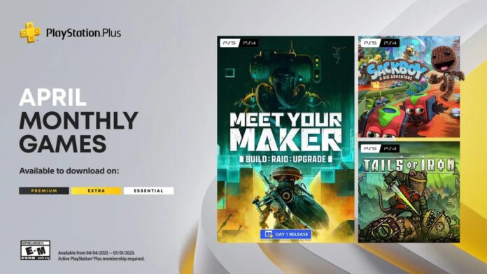 PlayStation Plus para abril de 2023: Meet Your Maker, Sackboy: A Big Adventure e Tails of Iron