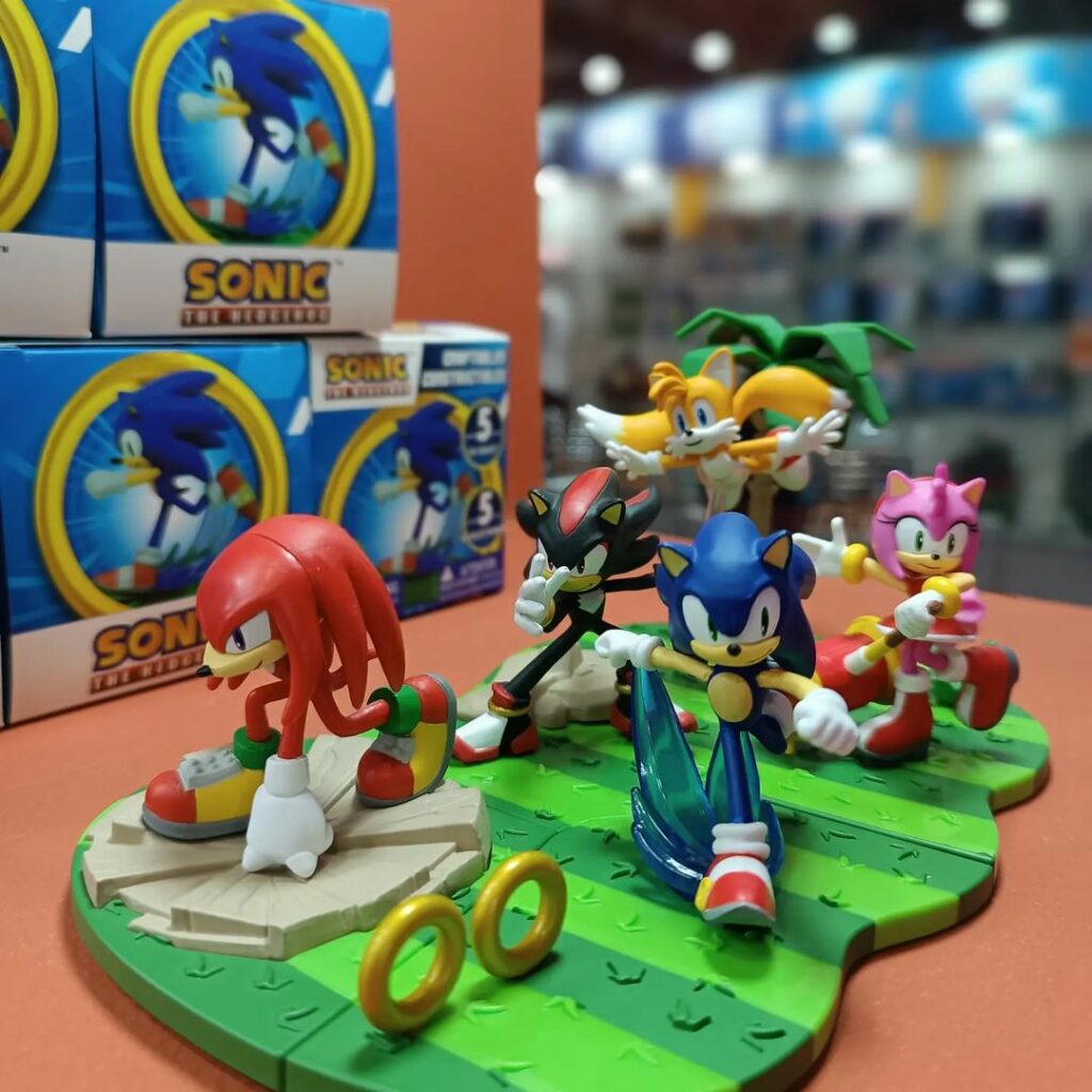 Sonics-Anime Figure Building Blocks para Crianças, Jogo Pop, Green
